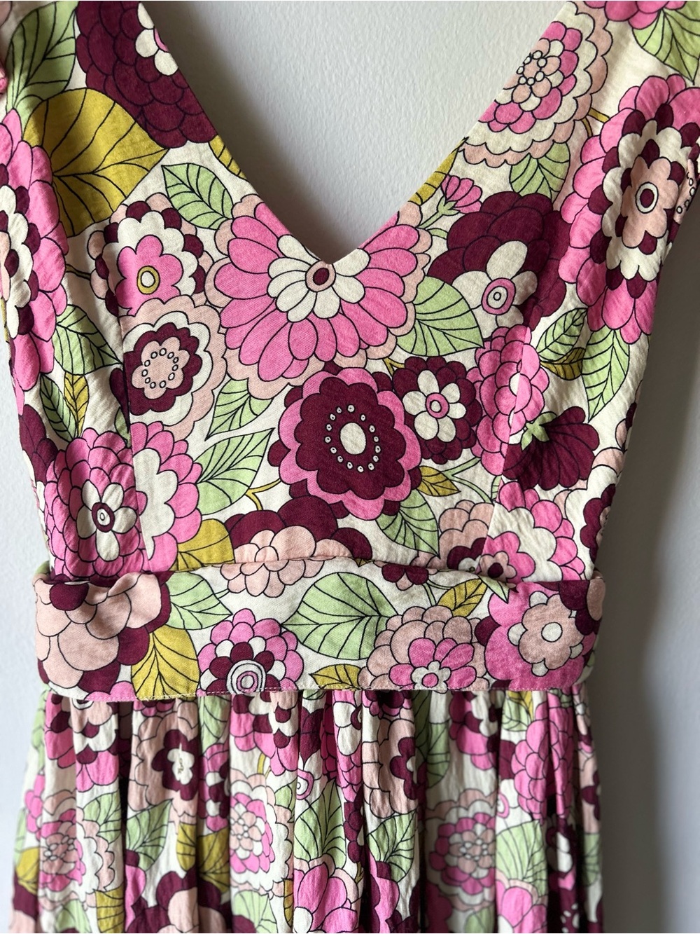 DODO BAR OR "Jenny" Floral Flutter-Sleeve Maxi Dress | Pink & Green | Size XS - Picture 4 of 16